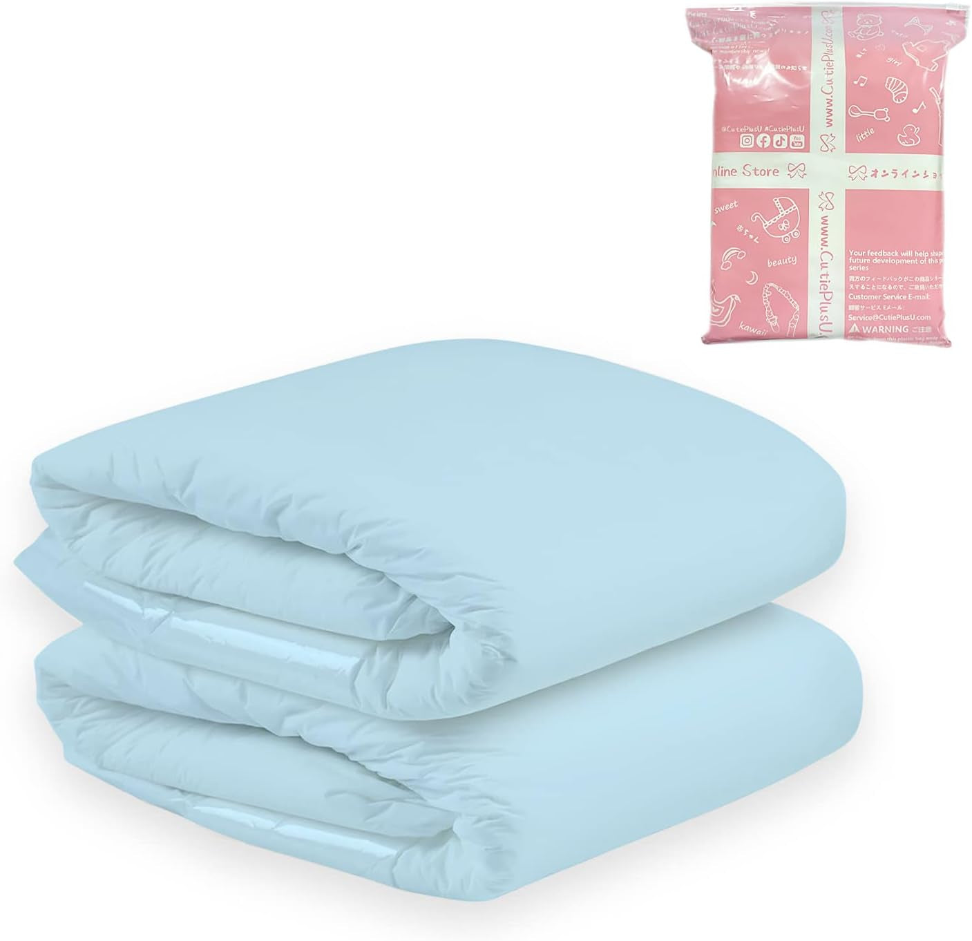 Scutece pentru adulți CutiePlusU, suprafață uscată, absorbție maximă peste noapte, scutec de incontinență de unică folosință – albastru, roz, alb, 3 bucăți (medii 71-96 cm)