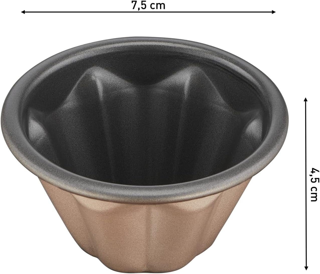 Tefal Creabake J3089304 3 Stück Brioche-Backform Antihaft-Beschichtung, Leicht Entnehmbar, Stapelbar, Einfache Aufbewahrung, Backform Matrite si tavi pentru copt Naty Shop