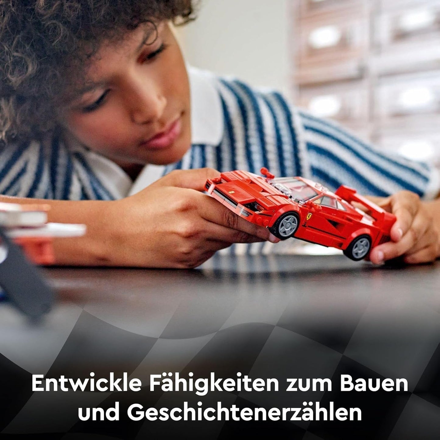 LEGO Speed Champions Ferrari F40 Super Sports Car, Playset cu mașină de jucărie construibilă și șofer minifigurină, set de construcție de colecție pentru copii, cadou pentru băieți și fete 76934 Seturi de constructie Besuche den LEGO-Store