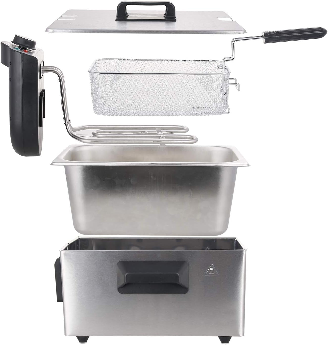 Friteuză cu ulei Emerio 3.0L cu tehnologie Cold Zone, 2000 W Electrocasnice Naty Shop