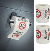 Set de 4 hârtii igienice "La mulți ani 40" │40th birthday 24 metri 2-țesături 180Gr/Qm │ Hârtie igienică motiv hârtie igienică (4 X hârtie igienică 40)