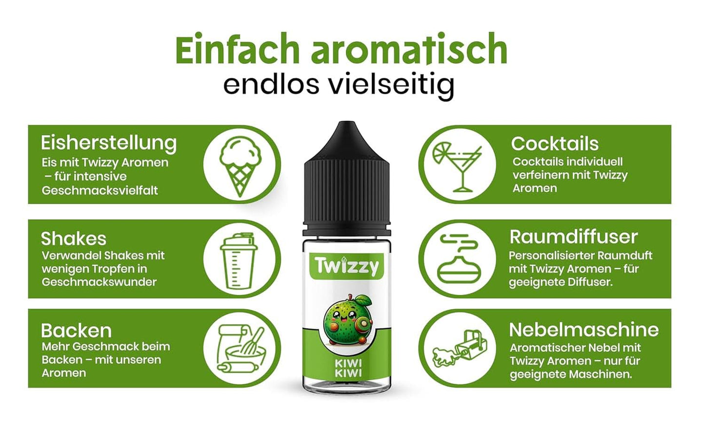 Twizzy Aroma Concentrata Kiwi, 30 ml Arome Naty Shop