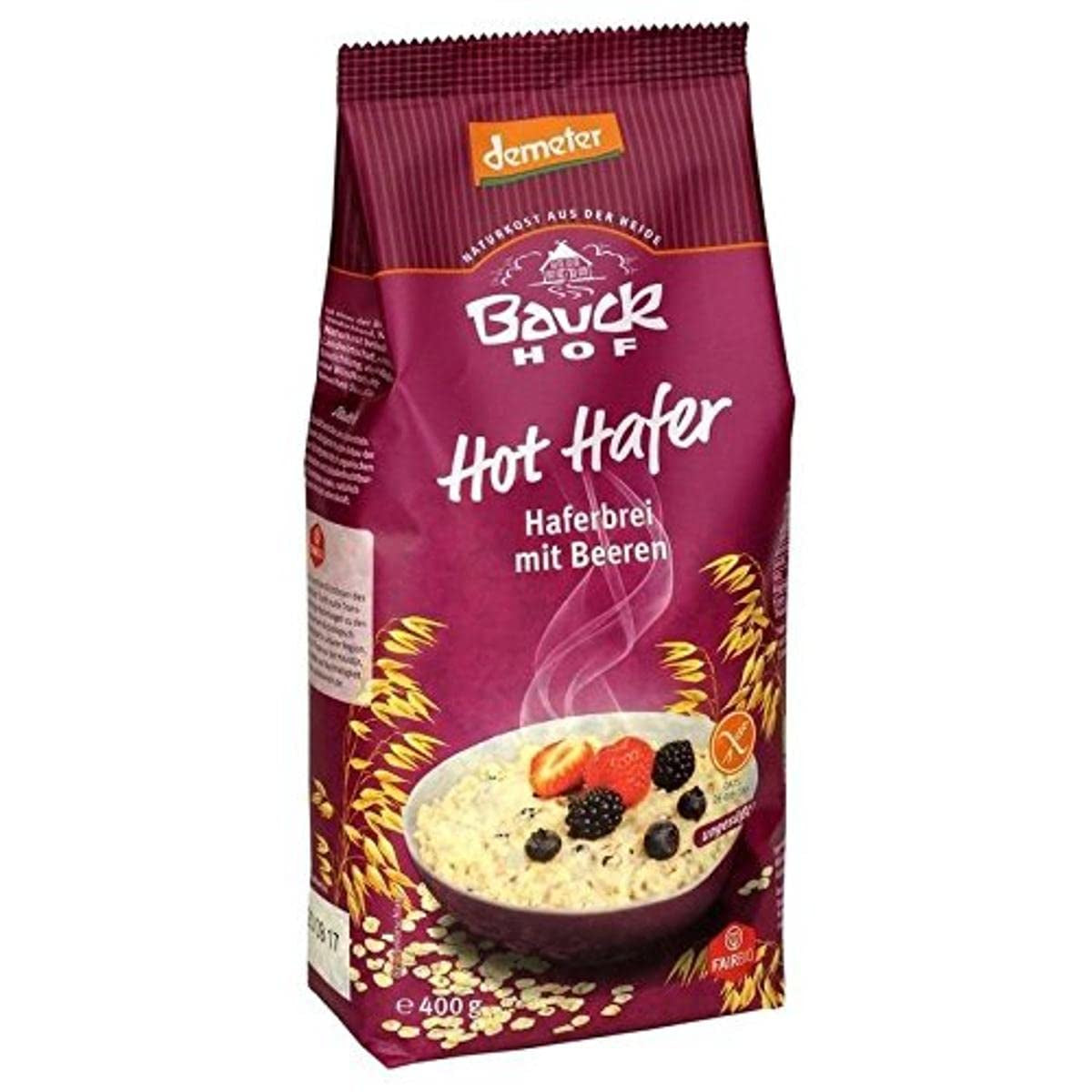 hof Ovăz fierbinte organic cu fructe de pădure, 400 g