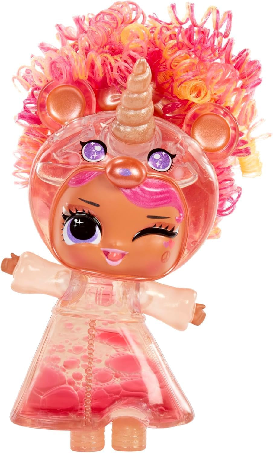 LOL Surprise! Unicorns Tots - Include 1 păpușă cu corp transparent și efect de lampă lava, ambalaj blindat, 8 păpuși de colecție, cu 2 amestecuri colorate, pentru copii cu vârsta de 4 ani și peste