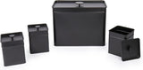 Salter BW12614EU7 Set de cutii de depozitare Kuro - 4 recipiente de bucătărie, pâine/ceai/cafea/zahăr, cutii pătrate de organizare, ușor de curățat, păstrează alimentele proaspete, negru Cutii depozitare alimente Naty Shop