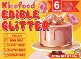 Glitter comestibil, set 6 nuante, 5 grame Glitter Naty Shop