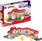 MEGA Pokémon Action Figure Building Toy, Arena de antrenament cu 1101 piese, joc de lupte și 5 figuri mobile pentru copii, HWR82 Action figures Naty Shop Set de construcție