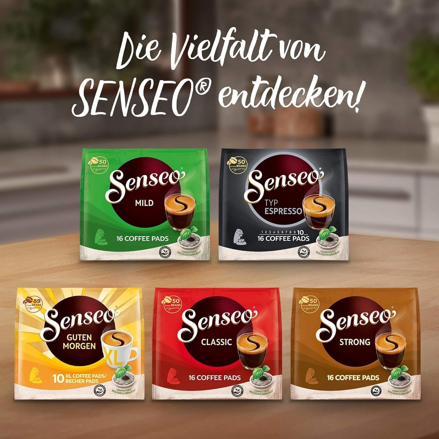 Senseo Pads Italian Style Intenso, 5 x 16 Getränke, 80 Kaffeepads