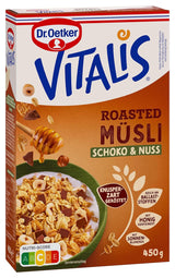 Dr. Oetker Vitalis Muesli prăjit cu merișoare și semințe de dovleac: Muesli prăjit cu merișoare uscate, pachet de 8 (8 x 501g)