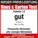Emerio HB-111446 Stabmixer, TESTSIEGER Preis/Leistung, Gummierter Rutschfester Griff, Edelstahl, Bpa-Frei, Schwarz, 250W Bucatarie Naty Shop