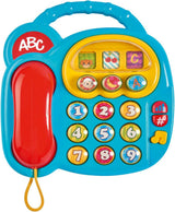 Simba 104010016 - Telefon colorat ABC, jucărie pentru copii, afișaj cu imagini rotative, melodie, telefon de joacă, telefon de învățare, cu sunete diferite, 20cm, abilități motorii, pentru copii mici, de la 6 luni Jucarii Bebe Naty Shop
