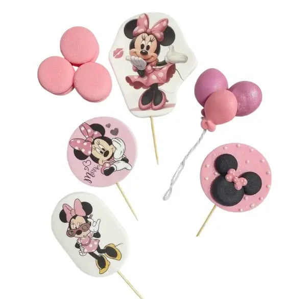 MagicKids Set Decorațiuni Comestible Pentru Fetițe - 10 Piese Minnie Roz Gust Dulce