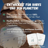 Scutece ecologice Eco by Naty Baby Eco Diapers - scutece organice premium, ecologice, fabricate din materiale pe bază de plante, ideale pentru pielea sensibilă a bebelușilor (mărimea 5 - 80 de bucăți)