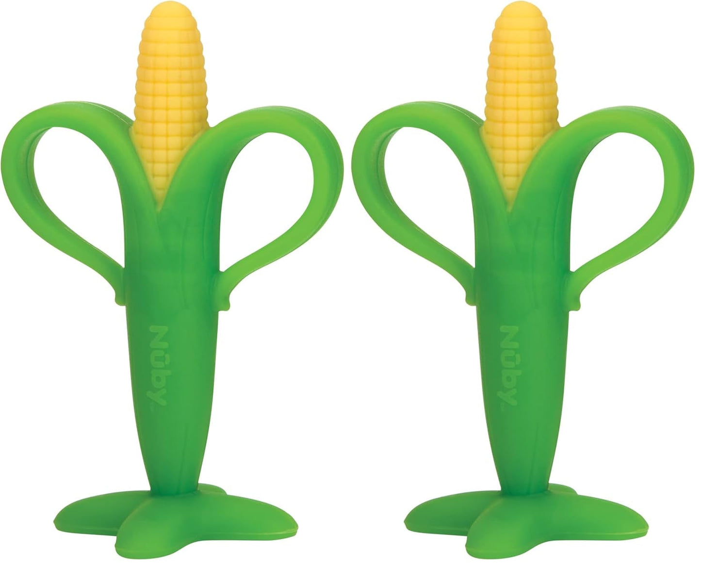 Nuby - Ajutor pentru dentiție în formă de știulete de porumb - 3M+, Multicolor