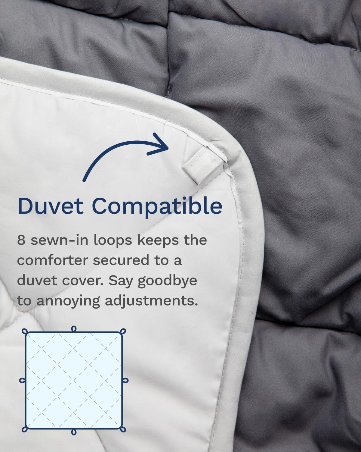 All Seasons Twin/Twin XL în jos plapumă alternativă reversibilă - respirabil, extra lung, de înaltă calitate, microfibră moale - plapumă gri acoperire inserție Plapumi si pilote Naty Shop