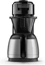 Espressor cu filtru și pad PHILIPS Senseo Switch, tehnologie de preparare 2 în 1, rezervor de apă de 1 litru, 7 căni într-o singură preparare, negru piano (HD6592/64)