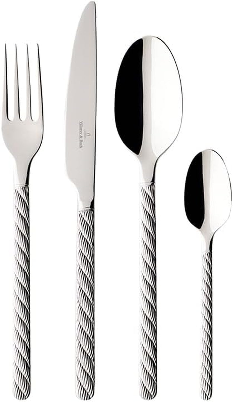 Villeroy And Boch - Set de tacâmuri Montauk, diverse marimi, oțel inoxidabil Bucatarie Naty Shop 24 bucati