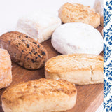 – Polvorones de ciocolată cu bucăți de ciocolată, cea mai înaltă calitate, biscuiți tipici de Crăciun, rețetă artizanală, 250 g (pachet de 2)