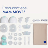 MAM Move Pompă de sân dublă, portabilă, 3 moduri de funcționare și 5 niveluri de intensitate Accesorii Hrana si Alaptare Bebe Naty Shop