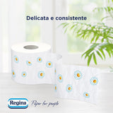 Regina Cartacamomilla - 8 role hârtie igienică, 300 foi pufoase, 3 straturi, moale și consistentă, ambalaj din hârtie reciclabilă