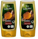 Biozentrale Miere de salcâm bio | 350 g Miere bio din flori albe de salcâm | Ideală ca tartină Miere bio pentru ceai | Alternativă la mierea din fagure (pachet cu 2)