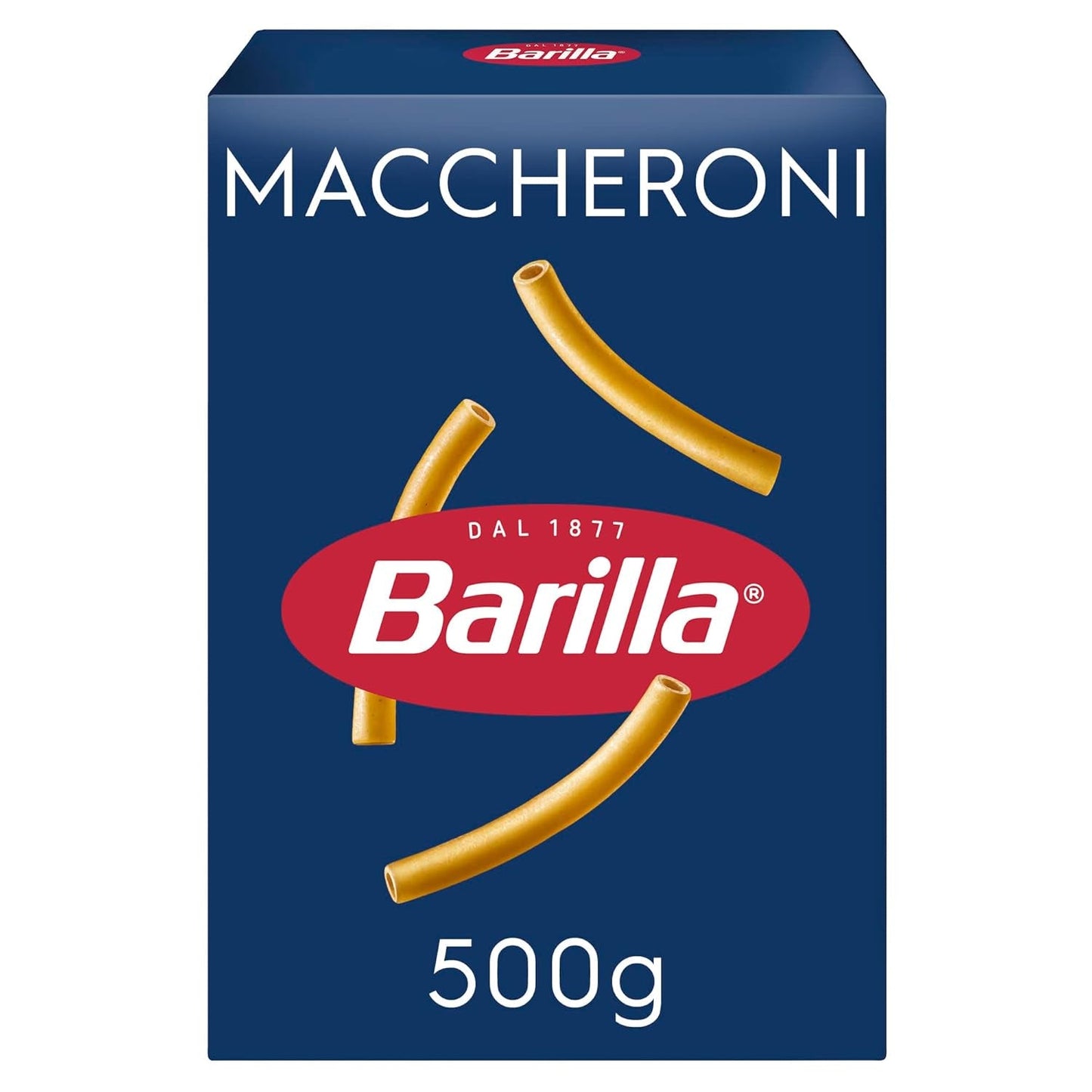 Paste Barilla Classic Maccheroni nr. 44 din grâu dur de înaltă calitate, întotdeauna al dente, 500g