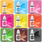 Colorant alimentar 9 x 10 ml, coloranți alimentari lichizi - set de coloranți alimentari pentru decorarea torturilor, macaroane, gogoși, fudge, glazură, săpunuri DIY, înghețată, colorant pentru săpun, colorant pentru pistol de pulverizare