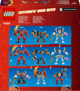 LEGO NINJAGO Kai's Fire Mech, jucărie figurină de acțiune pentru copii cu figurină mech roșie pentru personalizare, set ninja cu 4 figurine, inclusiv Kai și Zane, cadou pentru băieți și fete de 7 ani 71808 Seturi de constructie Besuche den LEGO-Store