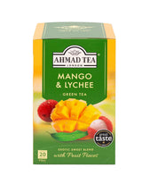 Ahmad Tea - Ceai verde - Pliculețe de ceai ambalate individual, cu aromă sigilată, conținând 2 g de ceai per porție - 20 de pliculețe de ceai cu bandă