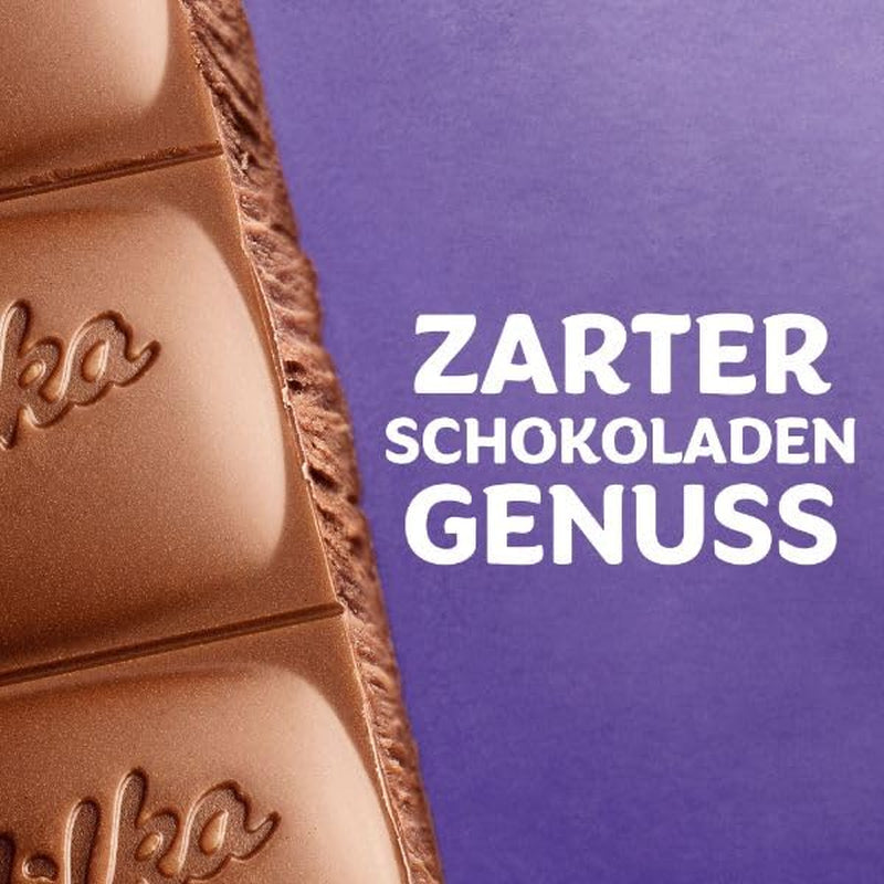 Milka Zartherb – ciocolată alpină neagră cu lapte, cu o notă delicată de cacao, într-un pachet multiplu – 25 x 90g