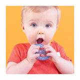 Inele de dentiție Bright Starts Stay Cool, răcoritoare, turcoaz/albastru/roșu, ușor de ținut în mână, tehnologie de răcire de lungă durată, fabricate din silicon, fără BPA