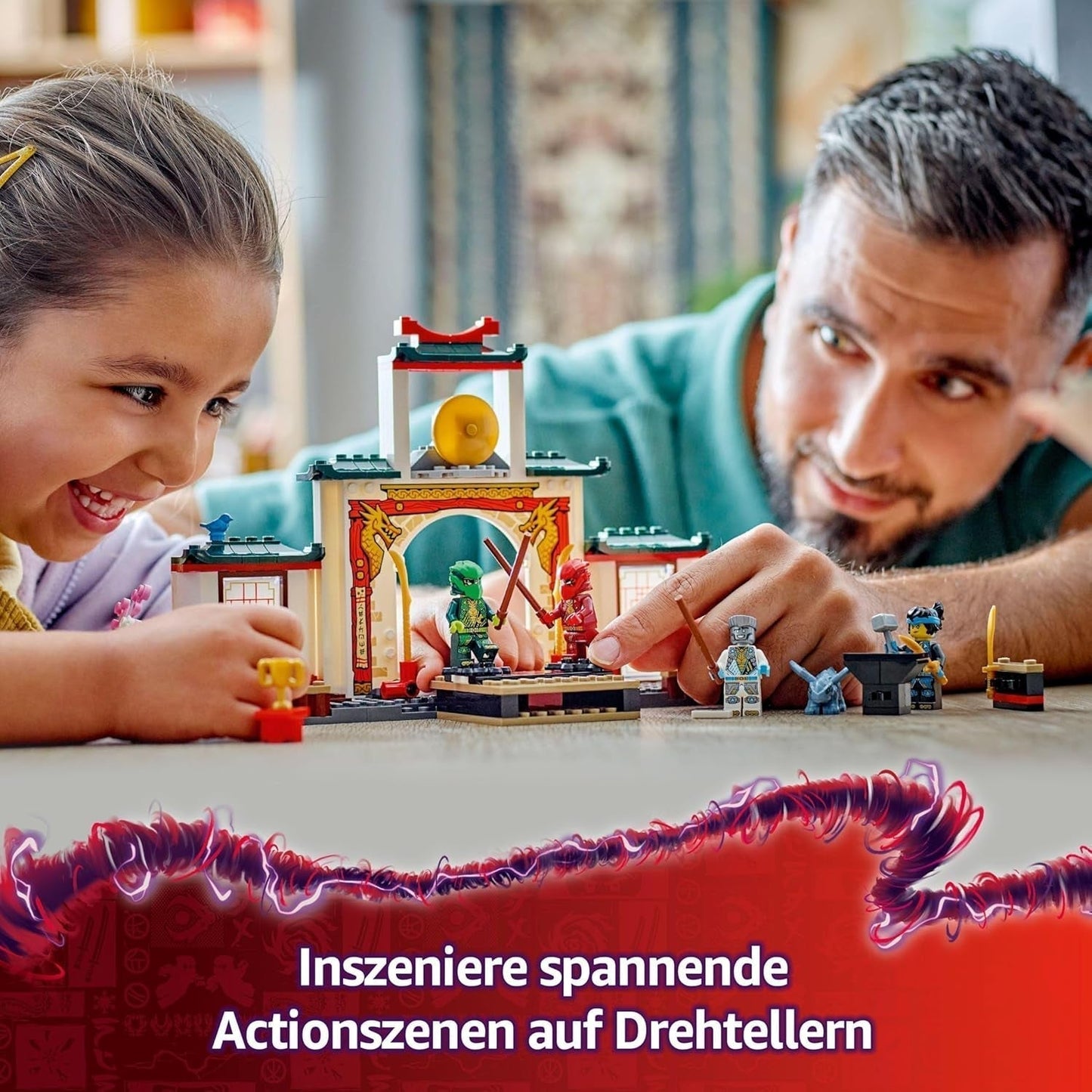 LEGO NINJAGO Spinjitzu Templul Ninja - Playset cu 4 minifigurine și 1 figurină dragon - Set de construcție - Cadou de Crăciun sau aniversare pentru băieți și fete de la 4 ani 71831 Seturi de constructie Besuche den LEGO-Store