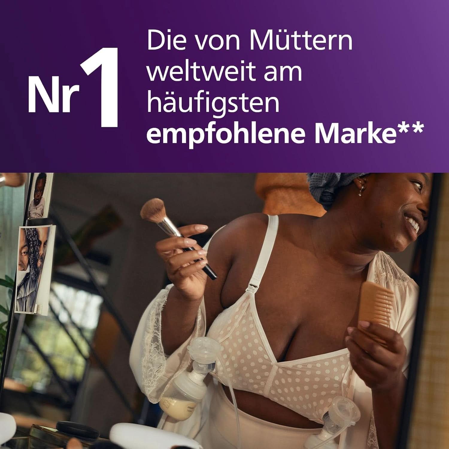 Philips Avent Elektrische Natural Motion Milchpumpe - Set Zum Abpumpen, Aufbewahren Und Füttern Inkl. Flaschen, Schnuller Und Becher (Modell SCD340/31) Accesorii Hrana si Alaptare Bebe Naty Shop