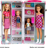 Theo Klein 5801 Barbie Dulap cu șine de haine și compartimente, jucărie pentru copii cu vârsta de 3 ani și peste, include accesorii, multicolor