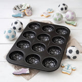 Zenker 12Er Muffinform – Muffinbackblech Für Muffins Und Cupcakes Aus Der Serie Soccer Baking– Hitzebeständiges 12Er Muffinblech Mit Antihaftbeschichtung, Schwarz Matrite si tavi pentru copt Naty Shop