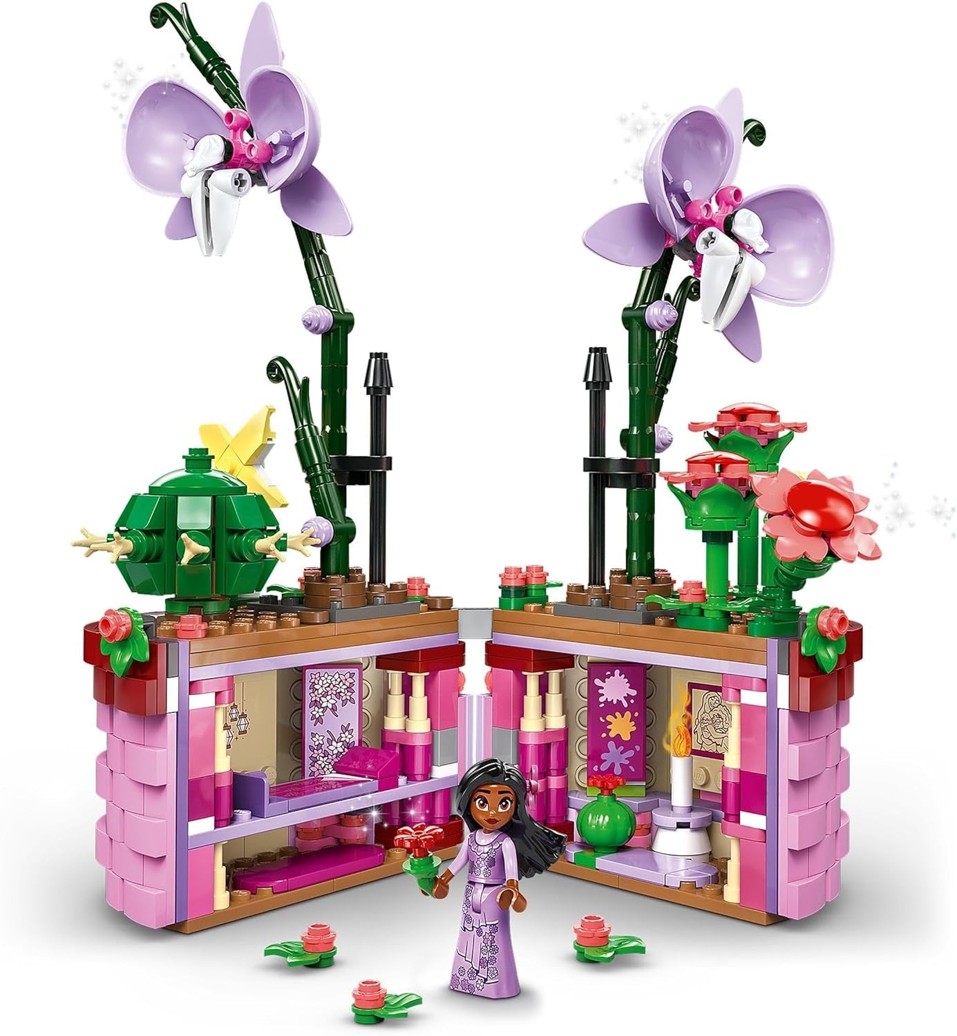 LEGO Ç€ Disney Encanto Ghiveciul de flori al Isabelei, set pentru copii cu orhidee de jucărie construibilă, set de construcție decorativ cu mini păpușă a unui personaj din film, idee de cadou pentru fete și băieți de la 9 ani 43237 Seturi de constructie Besuche den LEGO-Store