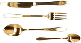 HOMLA Abele Besteckset Für Vier Personen 16-Teilig Edelstahl Hygienisch Elegant Leicht Zu Reinigen Gold Bucatarie Naty Shop