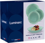 Set de veselă Pampille Turquoise Opal, 18 piese - 6 persoane, turcoaz