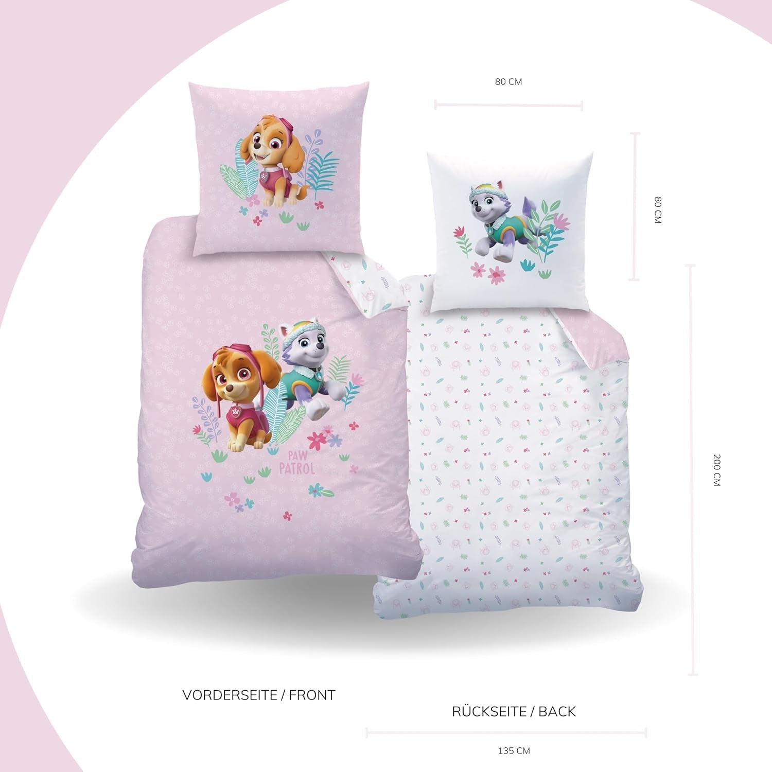 Lenjerie de pat, Patrula Catelusilor (Paw Patrol), 100% bumbac Lenjerie de pat - copii Naty Shop