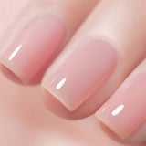 Ojă gel roz transparent – 16 ml, nuanța pielii, lampă LED translucidă pentru unghii, ojă gel pentru unghii, model Nail Art M087