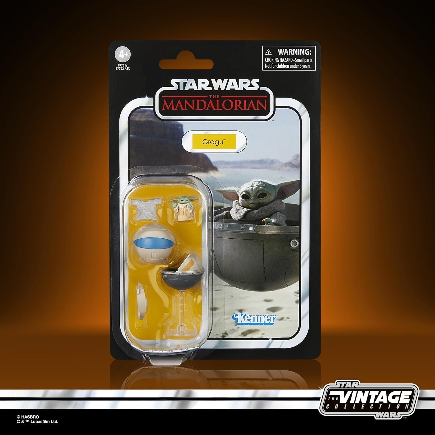 Star Wars Colecția Vintage Grogu, Figura de acțiune Mandalorian (Scară 9.5 Cm) Action figures Naty Shop