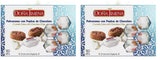 – Polvorones de ciocolată cu bucăți de ciocolată, cea mai înaltă calitate, biscuiți tipici de Crăciun, rețetă artizanală, 250 g (pachet de 2)