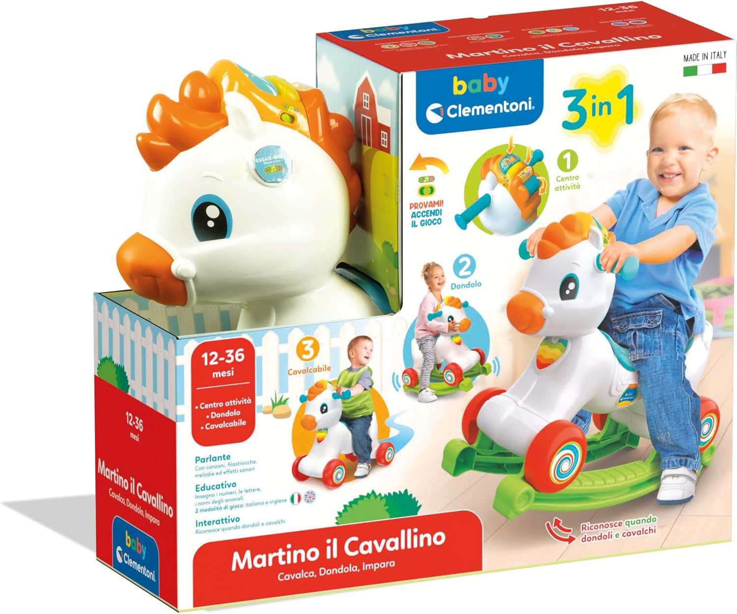Clementoni - Primii pași, Multicolor, 17854 Jucarii Bebe Naty Shop