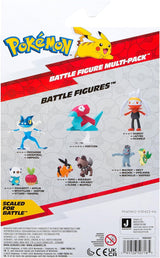 Pokémon PKW3402 - Battle Figure Multipack - pachet de 4 cu Pikachu, Croc, Kwaks, Felori, figuri detaliate oficiale, 5 cm fiecare Action figures Naty Shop