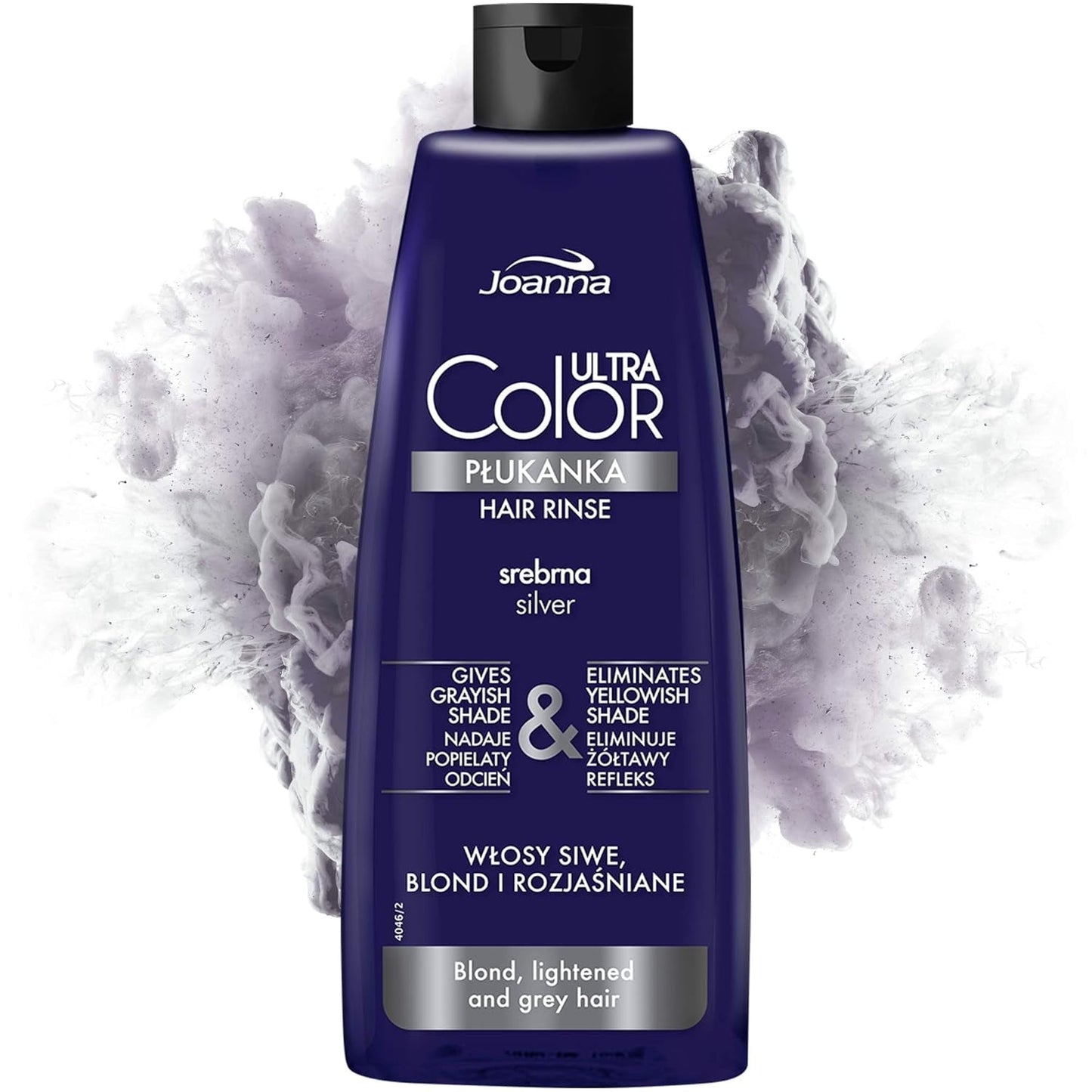 Joanna Ultra Color - Balsam de culoare roz pentru păr blond și deschis - Roz pastel - Strălucire naturală - Elimină nuanța galbenă din părul gri-blond - Efect temporar - 150 ml Vopsea pentru par Naty Shop Gri cenușiu nuanță de blond 150 Ml (1 pachet)