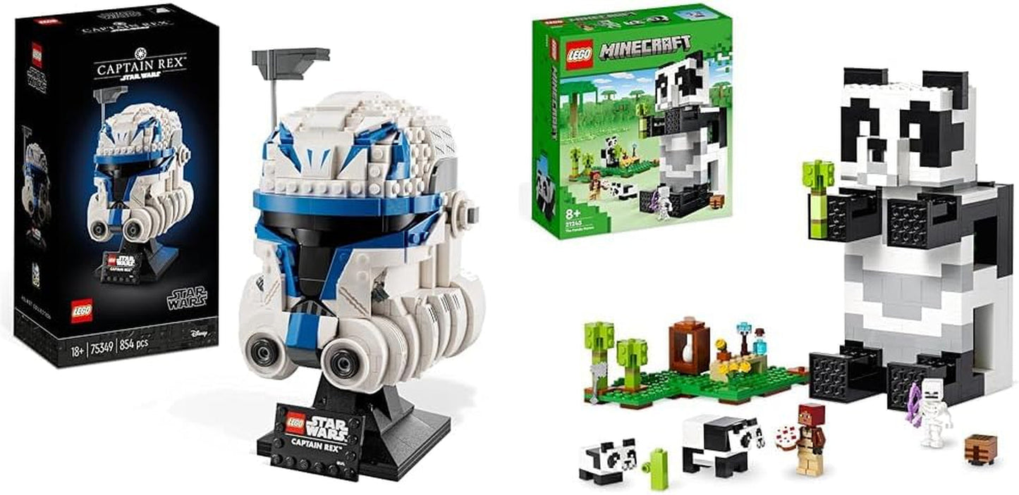 LEGO 75349 Star Wars Captain Rex Helmet Set, modelul Clone Wars de colecționat pentru adulți, seria 2023, piesă suvenir și idee de cadou Seturi de constructie Besuche den LEGO-Store Pachet cu setul The Panda House
