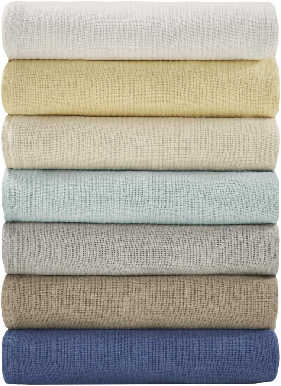 Madison Park Freshspun Wicker Pătură de bumbac Twin Grey Paturi si Cuverturi Madison Park