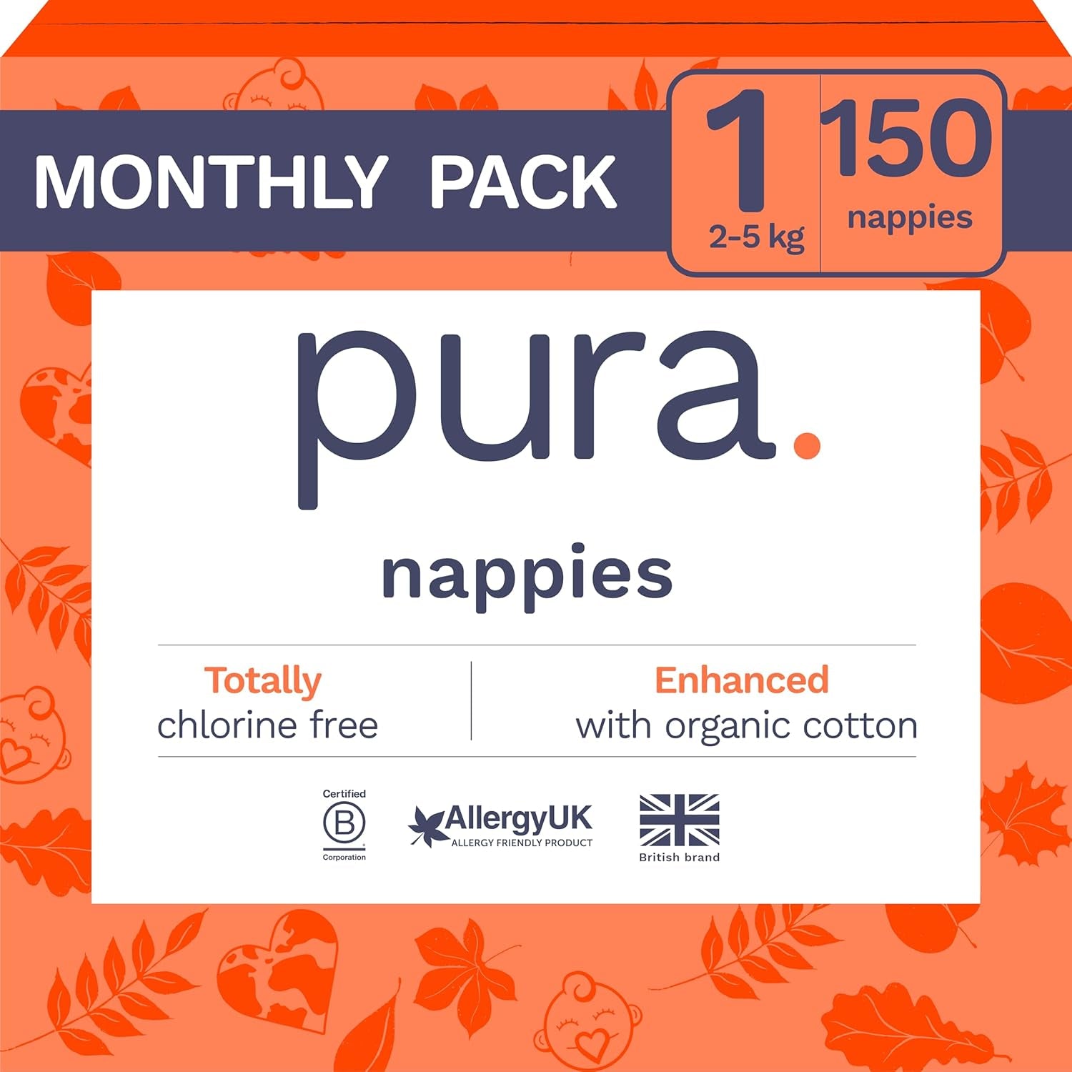 Scutece Eco Baby - Mărimea 3 (4-9 kg), 1 pachet (26 scutece), scutece ultra-moi pentru piele sensibilă, bumbac organic, protecție împotriva scurgerilor de până la 12 ore, ghid de mărimi nou
