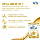 BEBA SUPREME 2 Lapte de continuare după 6 luni, doar lactoză, fără ulei de palmier, pachet de 6 (6 x 800 g) Naty Shop