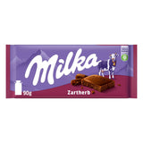 Milka Zartherb – ciocolată alpină neagră cu lapte, cu o notă delicată de cacao, într-un pachet multiplu – 25 x 90g